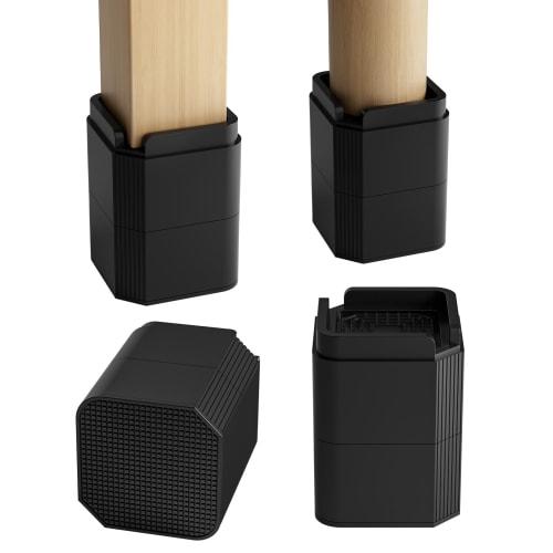 ZDDLOINP Height Adjustable Table Legs, 10cm Lift, Table Height Adjuster, Kotatsu Legs, Sofa Height Adjuster, Bed/Kotatsu Legs, Non-Slip, Prevents Scra