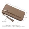 Slim Long Wallet for Genuine Stylish Cowhide Leather Greige [Blanc Pomme] Anti-Skimming Women, Leather, Wallet, L-shaped Zipper, bp-1059