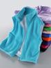 Kids' Fleece Vest for Boys & Girls, Thick Outerwear for Spring To Winter, Kindergarten Uniform with Logo Print