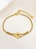 New stainless steel wholesale 26 English letters double-layer ring gold-plated bracelet