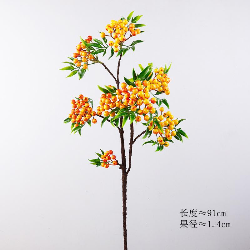 Simulation holly fruit big branches shake money fruit, New Year's decoration Spring Festival lucky bucket flower arrangement accessories