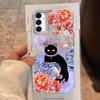 Černá kočka Květina Ledová textura Pouzdro na telefon pro Samsung Galaxy A55 A56 A36 A26 A16 A53 A06 A14 A24 A34 A54 A15 A25 A35 A13 Kryt