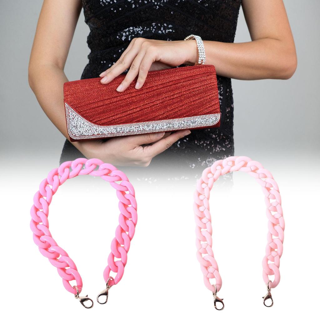 Replacement Acrylic Chain Shoulder Strap 60cm Long Handbag Chains Handle Straps for Women Shoulder Bag Purse Making