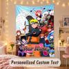 Custom Personalized Tapestry,Naruto Print Custom Name Text Wall Art Hanging for Bedroom