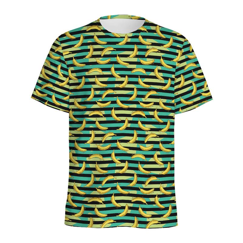 Aloha Banana 3d Printed T-shirt For Men Fashion Casual Short Sleeve Tops Summer Fruits Graphic Tees Kids Y2k Cartoon T Shirts