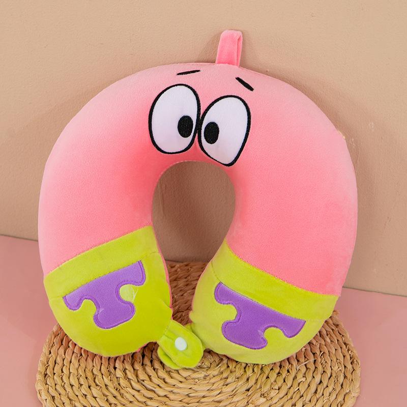 Customizable Cartoon Embroidery U-Shaped Memory Foam Neck Pillow for Travel & Home