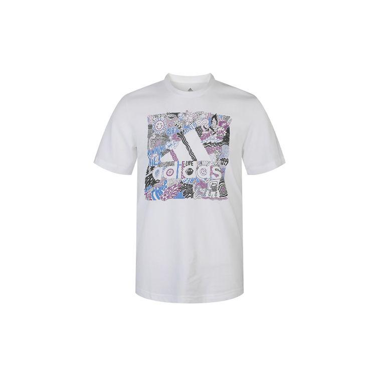 

Мужская футболка с круглым вырезом Adidas Sporty Logo, белая FN1752 L