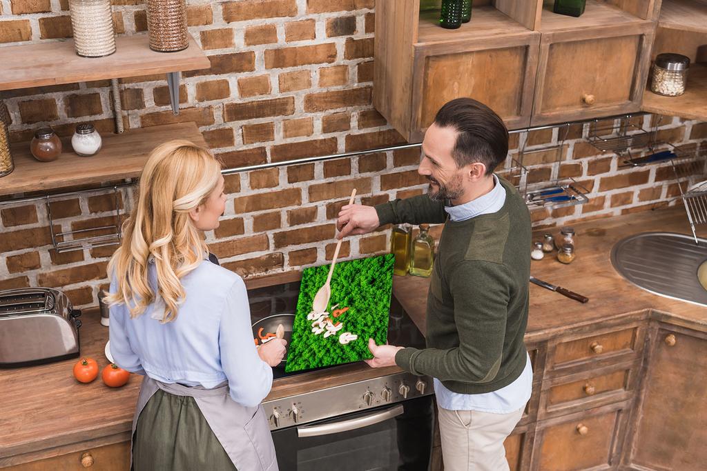 Szklana Płyta Deska Do Krojenia 52X40 Zielona