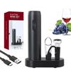 Electric Wine Opener Set with Corkscrew, Stopper, and Pourer - Rechargeable Automatic 4-in-1 Bottle Opener