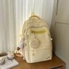 schoolbag schoolbag female solid color small fresh middle and high school students multi-compartment backpack campus college student backpack
