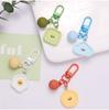 Porte-clés en résine avec joli visage souriant, pendentif en forme de cœur, de fleur, de nuage, de sac, accessoires de bricolage, couleur bonbon, décoration, bijoux