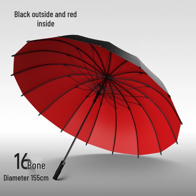 16-Bone Windproof Heavy-Duty Long-Handle Umbrella