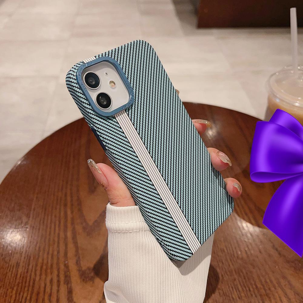 Carbon Fiber Phone Case for iPhone 11 12 13 14 15 16 17 Pro/ Pro Max Phone Back Cover Carbon Fiber Texture