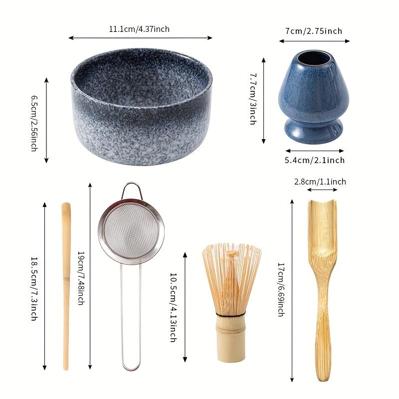 

6pcs Japanese Matcha Whisk Set, 6pcs Matcha Tea Kit Included Matcha Whisk, Bowl, Sifter, Scoop, Whisk Stand, Teaspoon Six-piece Set