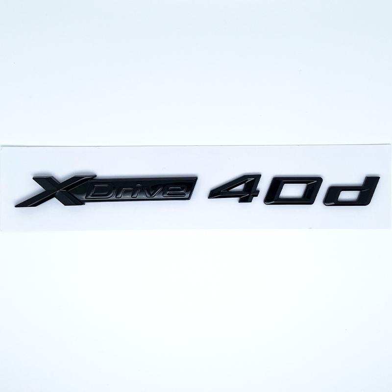 Adesivo Emblema Auto 3D ABS Nero Lucido Argento XDrive 40i 40d 45i 45d 48i 48d Per BMW X1 X2 X3 X4 X5 X6 X7 GT