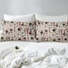 Pet Animal Dog Paw Print Duvet Set Bone Pattern Bedding Three-Piece Set Room Decoration