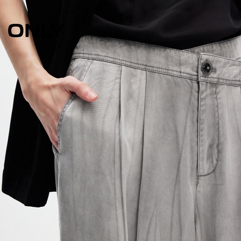 ONLY Women's Tie-Dye Distressed High-Waist Loose Straight-Leg Pants