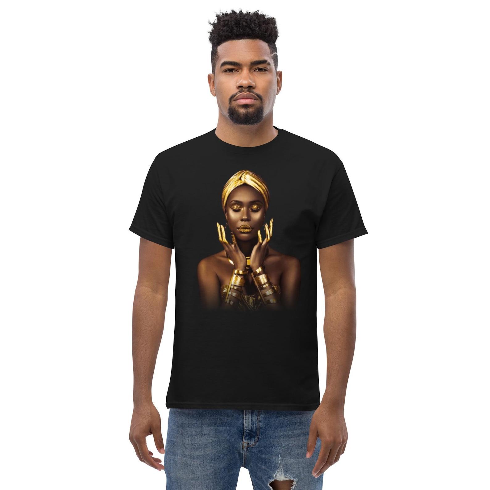 Melanin Magic Black Woman Unisex T-Shirt | Soulful Embrace Afrocentric | Empowering African American Women 3XL