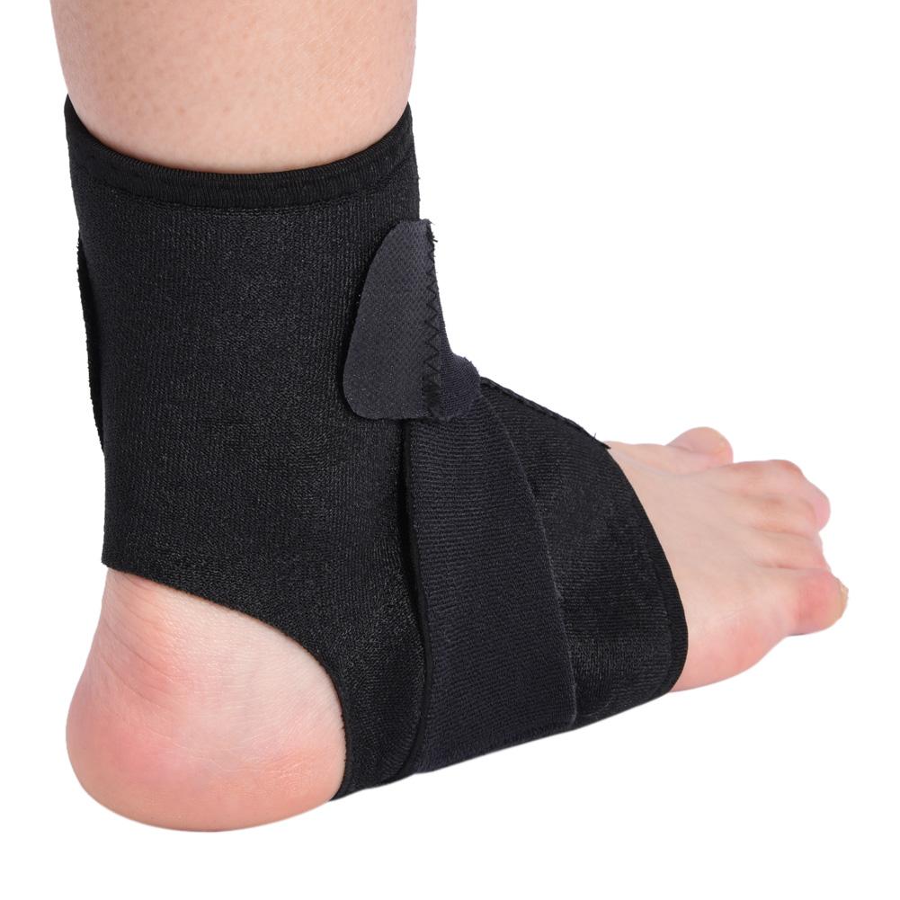 Adjustable Breathable Ankle Support Brace Foot Sprain Injury Pain Wrap Strap Protector Black