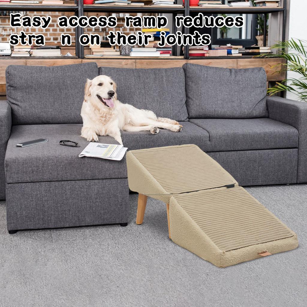 Integrated Dog Ramp And Footstool, Sofa Height, Gentle Incline