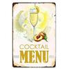 Sinal de Lata de Metal para Menu de Coquetéis Retro Guia para Amantes de Mixologia Bar Pub Corrente de Ferro Pendurador Decoração Bebida Alcoólica Pôster Rústico