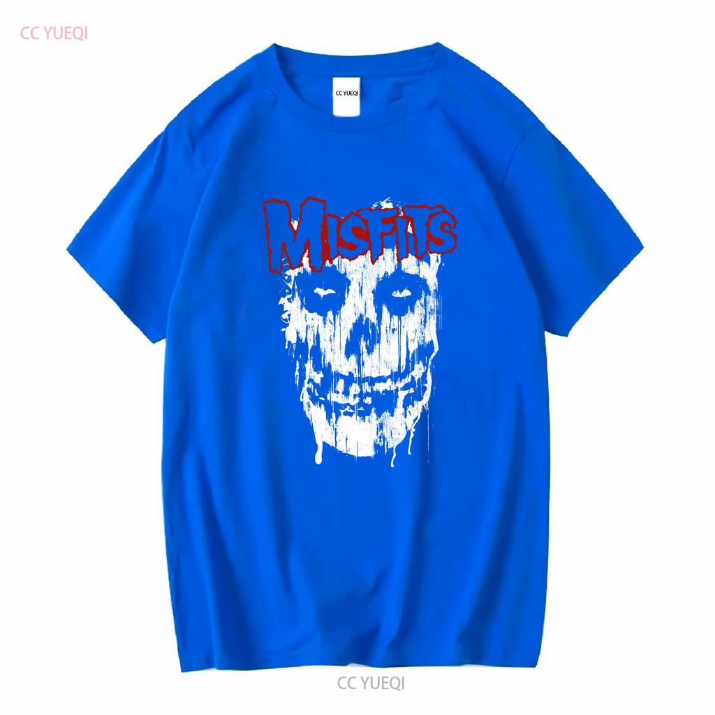 Misfits Splatter T Shirt Licensed Punk Rock Dig Up Her Bones Skull Kill Black vintage Washed graphic Unisex Stretched Versatile