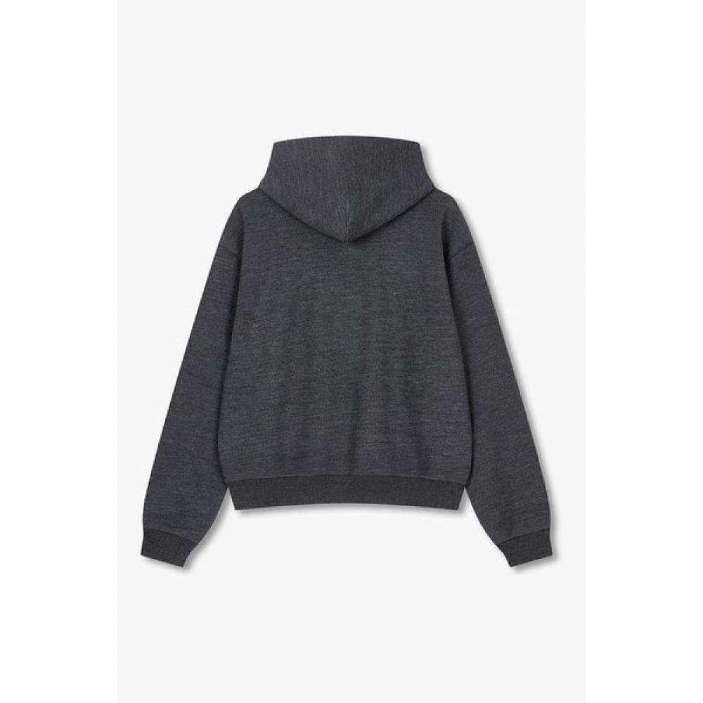 Tomboy Wool Blend LeaTher Label Hoodie T shirT  9155422207ar 