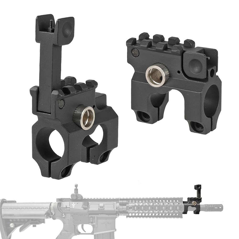 Ryohin Buhin VLTOR VST Sight Tower Gas Block Replica by E&C, Clamp-On Type with QD Sling Mount, Zinc Alloy Construction, Built-in Front Sight