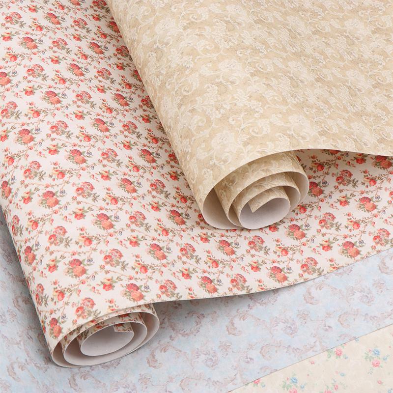 1 Meter 1/12 Dollhouse Printed Wall Paper Floor Covering Doll Home Background Sticker Decor Micro Scene Construction Props