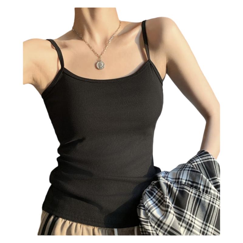 Langsha Women's Slim Fit Small Strap Vest Summer 2026 New Sleeveless Backless Outerwear Base Shirt