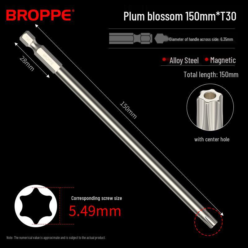 Plum Blossom Magnetic Drill and Screwdriver Bit Set