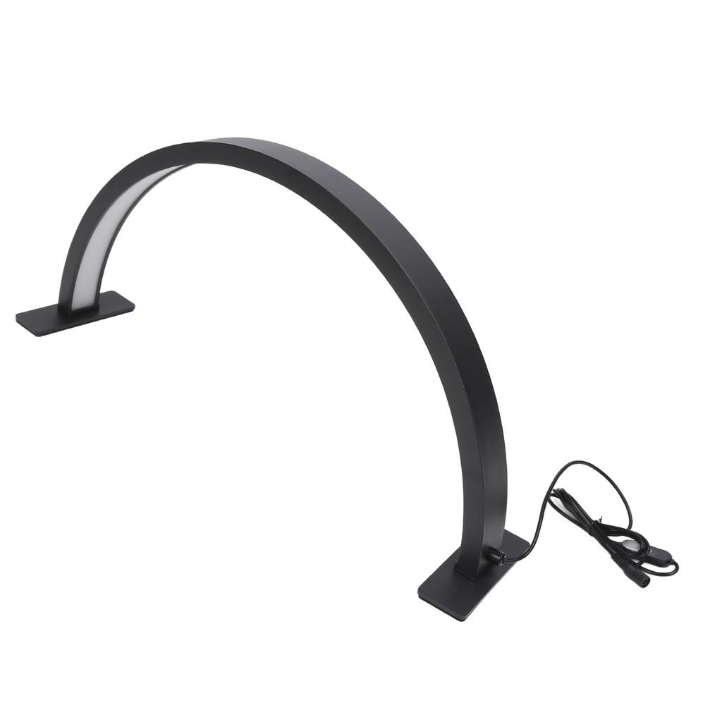 25W Desktop LED Light 3000K‑6500K Half Moon Shaped Eye Protection Eyelash Beauty Lamp Black