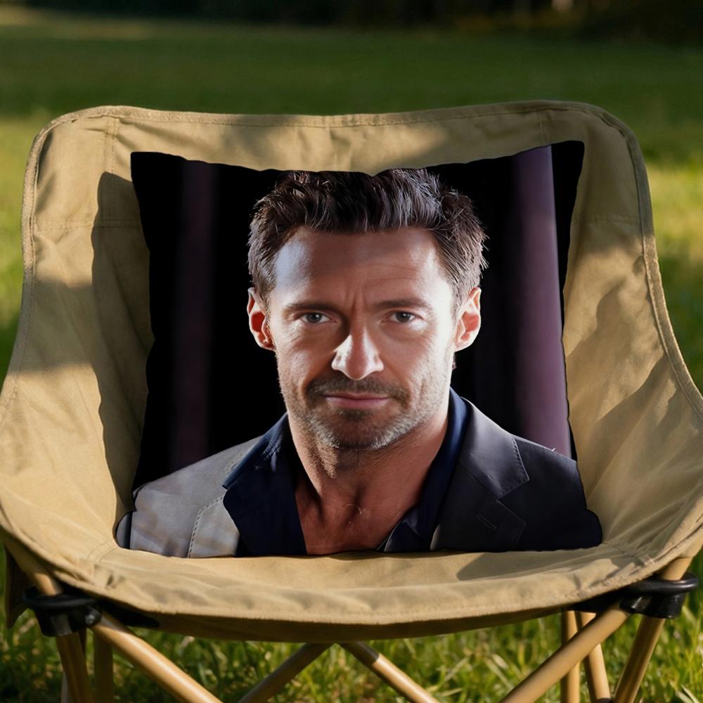 Custom HHugh Jackman Cushion Cover Soft Reversible Durable Pillow Cover MultiScene Use for Home Car Daily Comfort