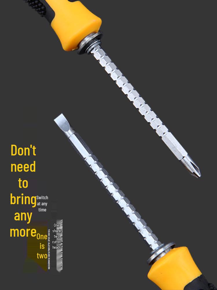 Two-Way Household Screwdriver Set: Multifunctional Phillips, Industrial Slotted, Torx, Magnetic.