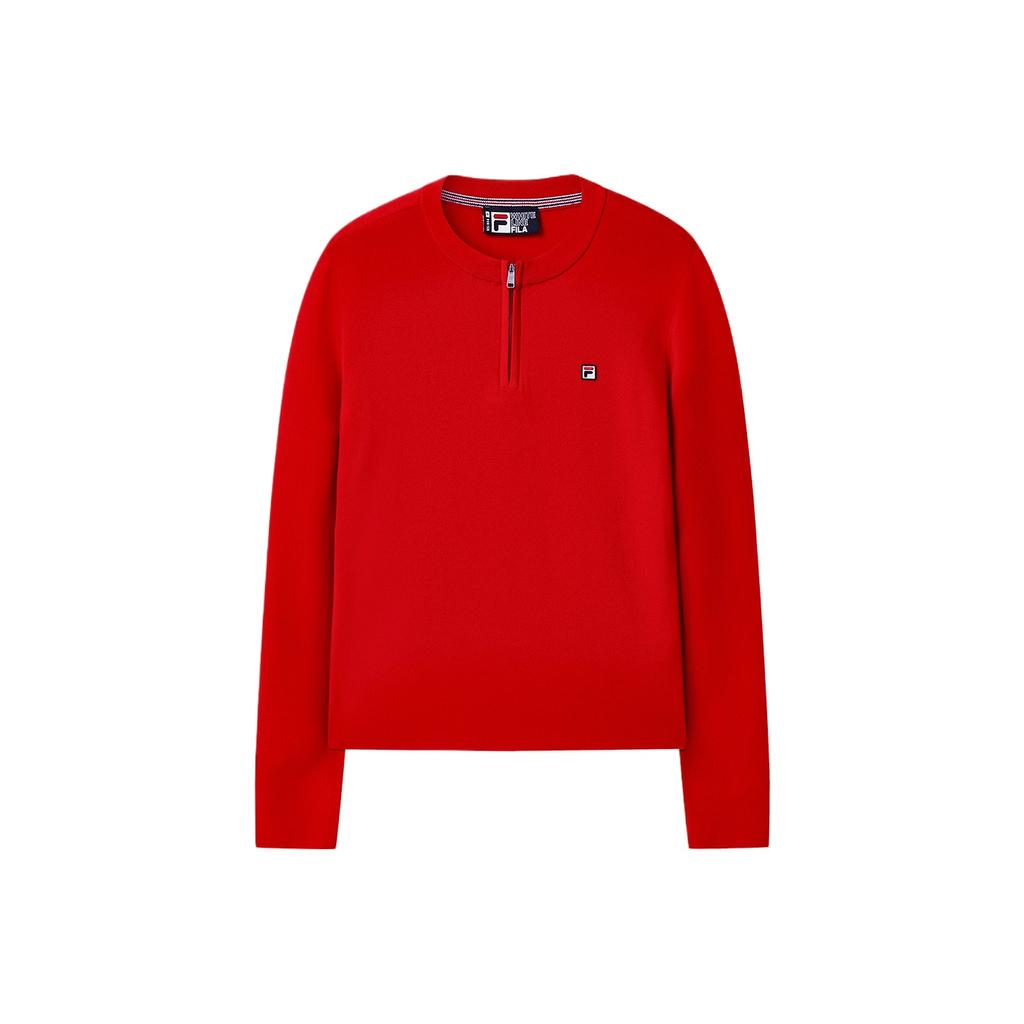 Fila Heritage Long Sleeve Pullover Simple Slim Knit Sweater Women Tops F11W548418FRD