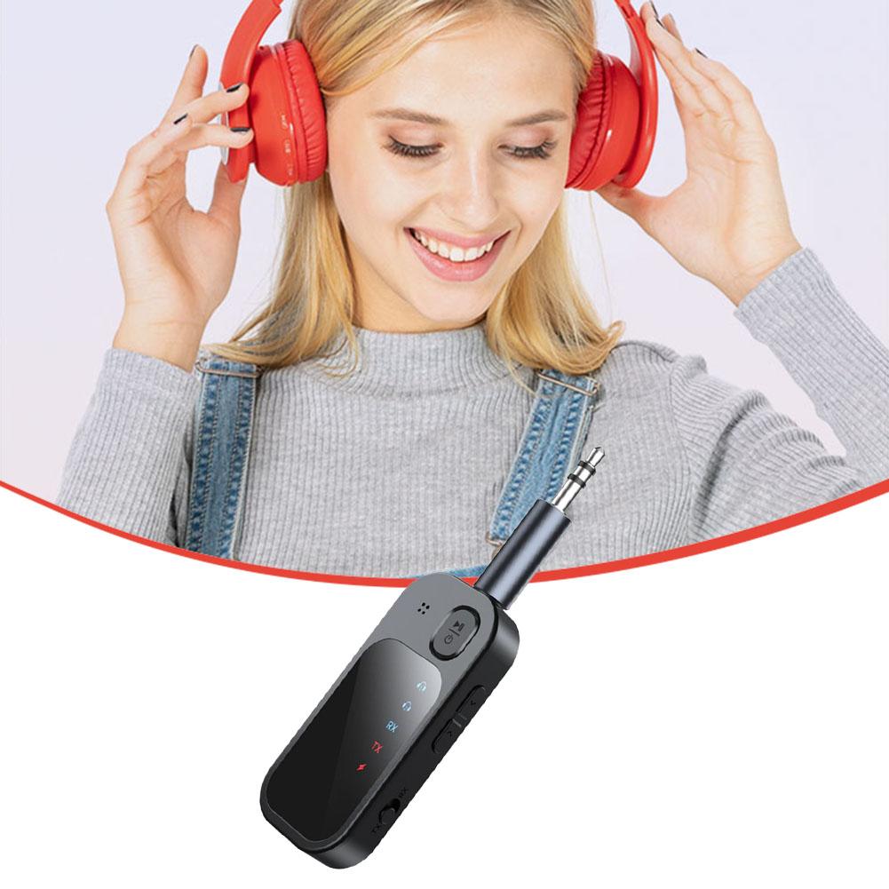 BT5.4 Audio Transmitter Receiver Low Latency 2 In 1 BT Transmitter Dual Stream Wireless Adapter for TV Car PC Headphones