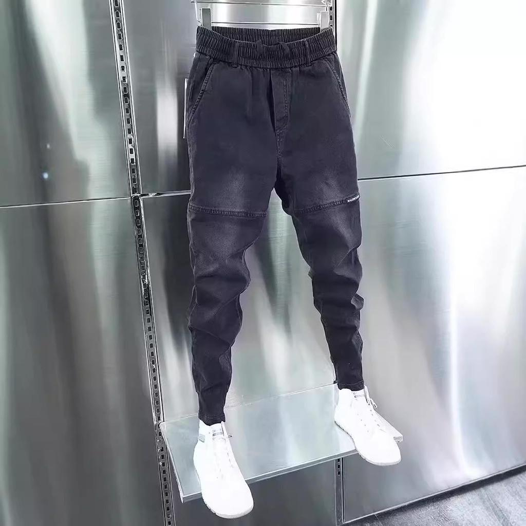 Pánské vyšívané džíny slim fit - 2024 jaro/podzim volné ležérní