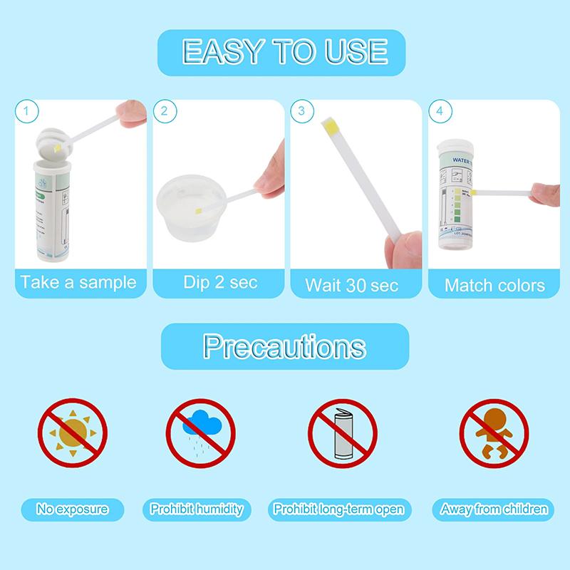 50Pcs/Pack Active Oxygen Detection Test Strips For Test Swimming Pools Water Test Strips For Fishpond Detecting Water Pollution