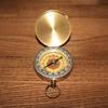 Pure Copper Compass G50 Pocket Watch Flip Cover - Waterproof Luminous Compass for Outdoor Hiking, Multi-Functional Navigation Tool