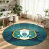 Sheffield Wednesday Printed Round Crystal Velvet Rug Soft Non Slip Floor Carpet For Bedroom Holiday Gift
