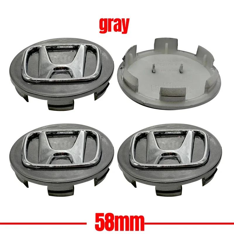 4pcs/set 58mm/62mm/69mm Car Styling Wheel Center Cap Hub Covers Badge Accessories For Honda Civic Fit Jazz Accord Pilot CRV City