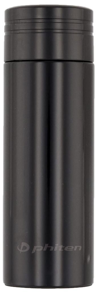 phiten Stainless Steel Pocket Bottle Metax Black 120ml