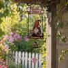 Retro Gnome Welcome Bell Ornament Multi-Purpose Rustic Hand Bell Figurines Crafts Welcome Doorbell Ornament for Entry Home Decor