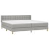 3130609 vidaXL Lit à sommier tapissier avec matelas Gris clair 180x200cm Tissu