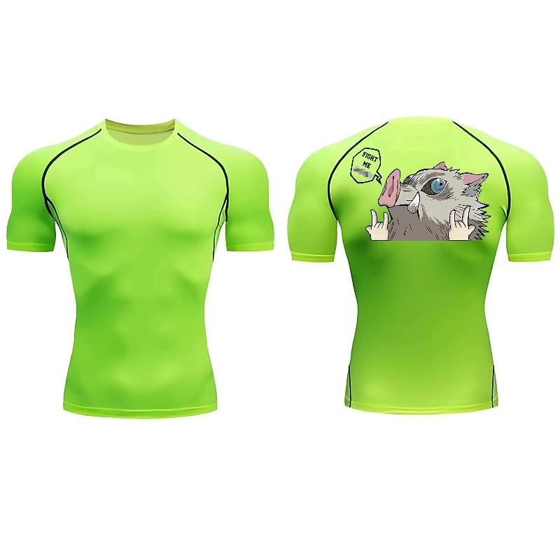 Men's Compression Shirt Sweat-Resistant Short Sleeve Quick Dry Gym Workout Stretchy Quick-Drying Moisture-Wicking Sweat Absorbing Tight Fit Top