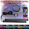 LED Lights for Motorcycle Accessories RGB APP Sound Control Moto Backlight Flexible Waterproof Decoration Light Neon Strip 12v