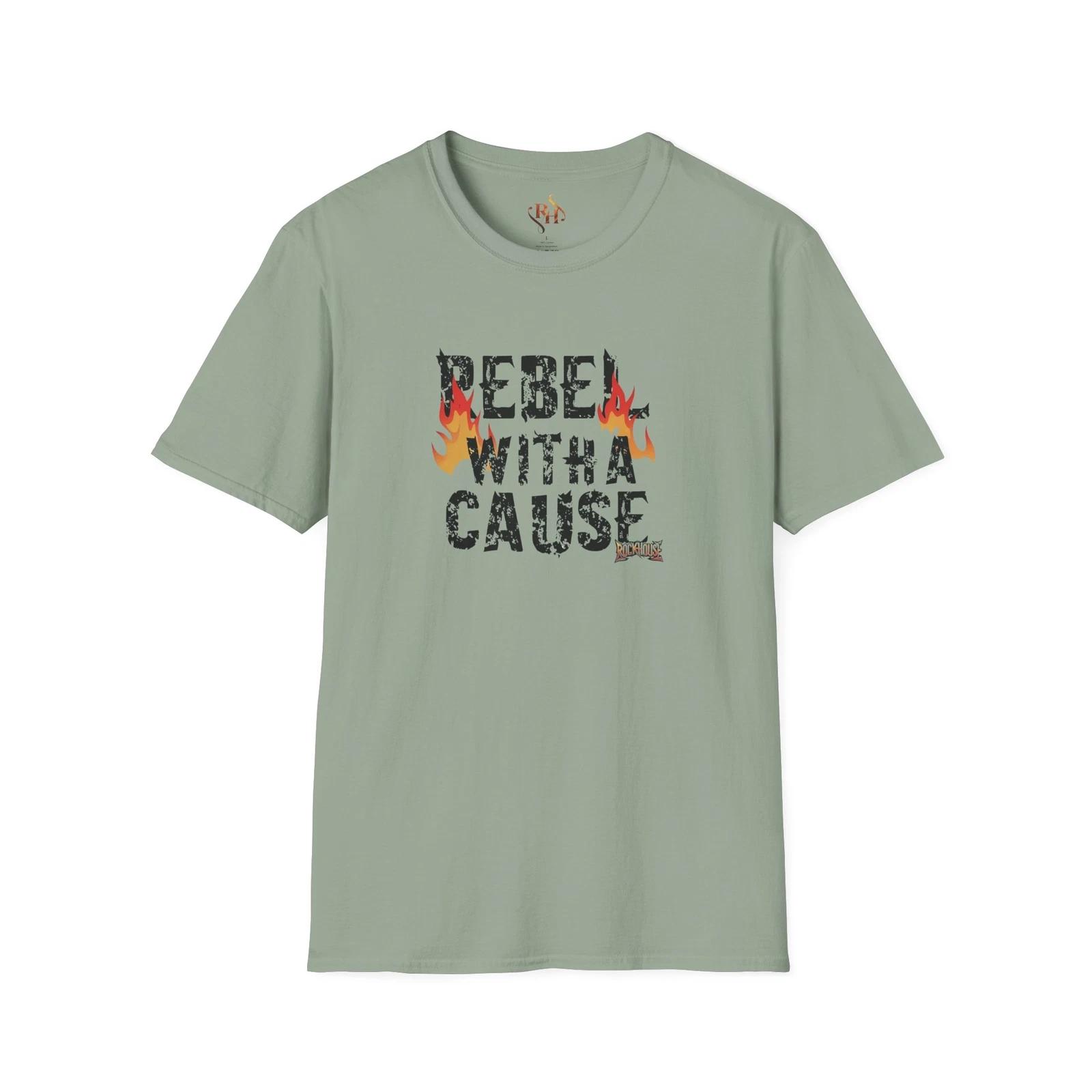 Rebel With A Cause T-Shirt, Unisex Graphic Tee, Casual Wear, Gift for Musicians L