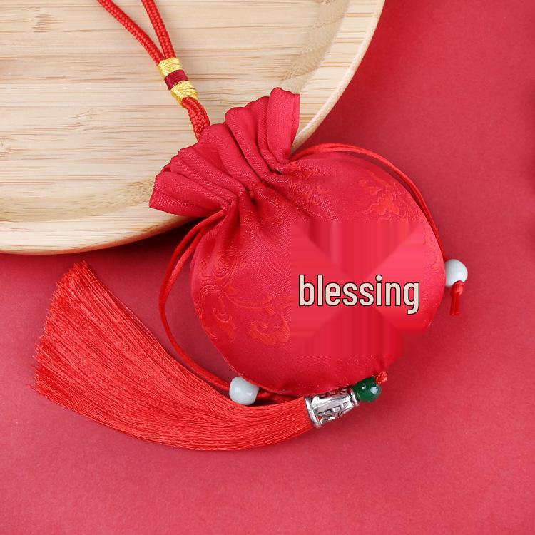 Chinese Tassel Scented Sachet - Portable Handmade DIY Brocade Bag for Purse or Car Pendant