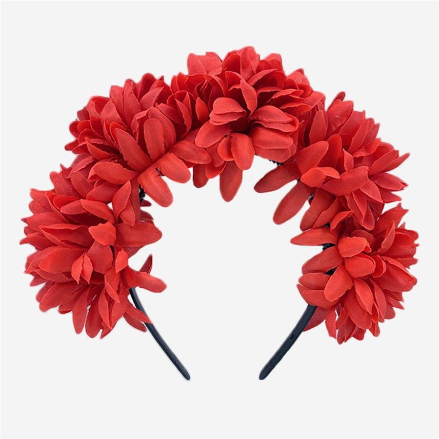 New simulated fabric flower headband fashionable ladies bride punk colorful daisy headband personalized party hair accessories