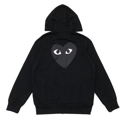 HEYPLAY Blue & Black Heart Fleece-Lined Unisex Hoodie